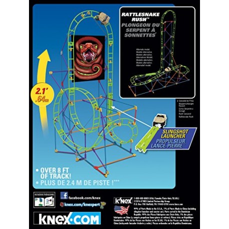 K'Nex 12451 Cobras Coil Roller Coaster Building Set