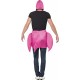Smiffy's Adult Unisex Flamingo Costume, Foam Piece with Neck and Hood, Party Animals, Serious Fun, One Size, 26392