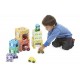 Melissa & Doug Nesting and Sorting Garages and Cars With 7 Graduated Garages and 7 Stackable Wooden Cars