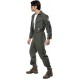 Smiffy's Men's Top Gun Pilot Costume, Jumpsuit, Dog Tags & Sunglasses, Top Gun, Colour