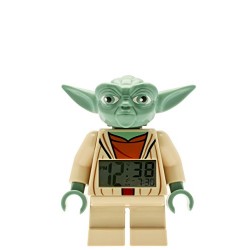 LEGO Star Wars Yoda Kids Minifigure Light Up Alarm Clock | green/brown | plastic | 7 inches tall | LCD display | boy girl | offi