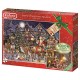 Falcon de luxe 11182 Santa's Christmas Helpers Jigsaw Puzzles in One Box, 2 x 1000