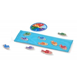 Melissa & Doug Catch & Count Wooden Fishing Game With 2 Magnetic Rods