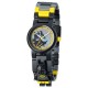 DC Comics Lego Batman Movie Batman Kids Minifigure Link Buildable Watch | Black/Yellow | Plastic | 28Mm Case Diameter| Analogue 