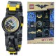 DC Comics Lego Batman Movie Batman Kids Minifigure Link Buildable Watch | Black/Yellow | Plastic | 28Mm Case Diameter| Analogue 