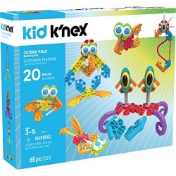 Kid K’NEX Ocean Pals Building Set for Ages 3 and Up, Preschool Educational Toy, 65 Pieces