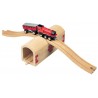Toys For Play Wooden Railway over and under Tunnel