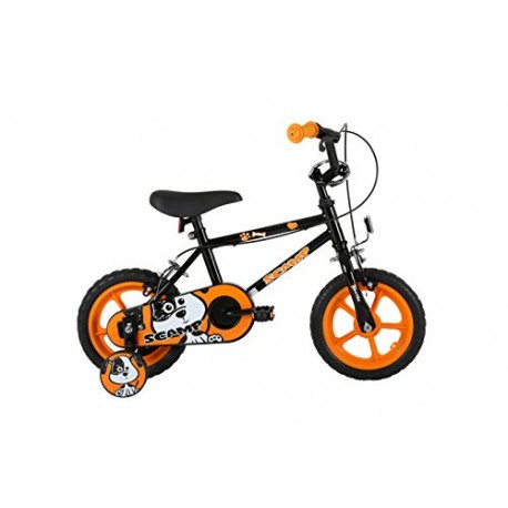 Sonic Scamp Kids' Kids Bike Black 1 speed mag style wheels fully enclosed chainguard and easy reach brakes