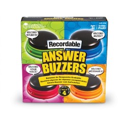Learning Resources Recordable Answer Buzzers Set of 4