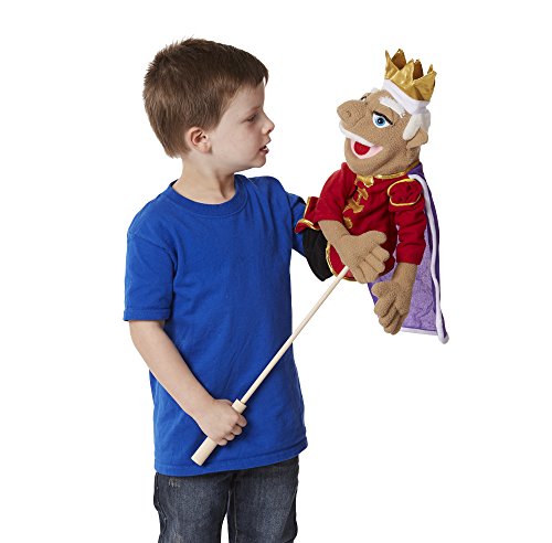 Melissa & Doug King Puppet With Detachable Wooden Rod for Animated Gestures