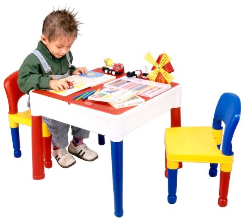 5 in 1 Activity Table & Chairs with Writing Top/Lego/Sand/Water/Storage 5 in 1 Activity Table & Chairs with Writing Top/Lego/Sand/Water/Storage