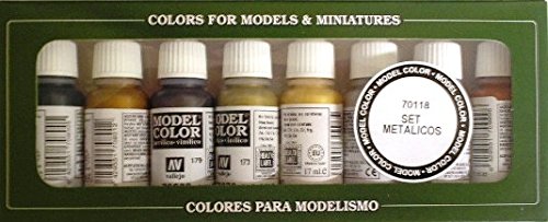 Vallejo Model Color Metallic Acrylic Paint Set