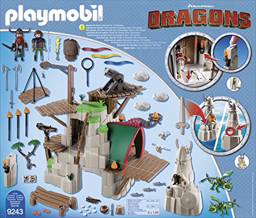 Playmobil 9243 Dreamworks Dragons Berk Island Fortress with Firing Cannons, 4