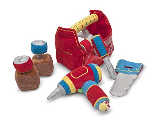 Melissa & Doug Toolbox Fill and Spill Toddler Toy With Vibrating Drill (9 pcs)