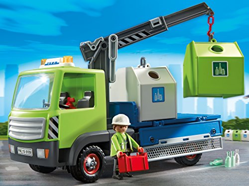 Playmobil City Action City Cleaning Glass Sorting Truck