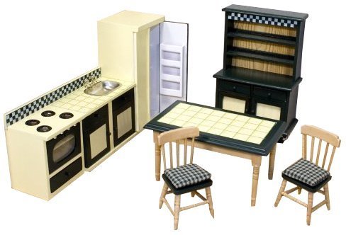 Melissa & Doug Classic Wooden Doll's House Kitchen Furniture (7 pcs)