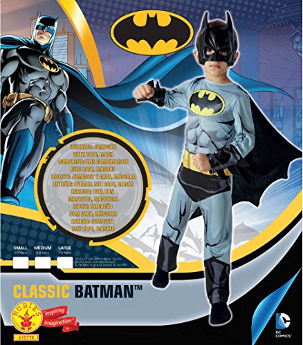 Rubie's Official Batman Boys Fancy Dress Superhero Comic Book Kids Childrens Movie Costume Outfit