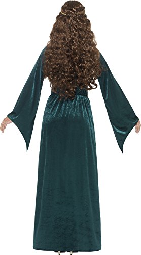 Smiffy's Adult Women's Medieval Maiden Costume, Dress and Headband, Tales of Old England, Serious Fun, Size M, 45497