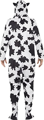 Smiffy's Adult Unisex Cow Costume, All In One Jumpsuit, Size
