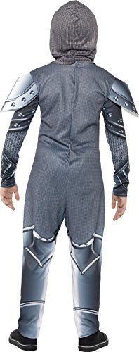 Smiffy's Children's Deluxe Armoured Knight Costume, Jumpsuit & Headpiece, Colour