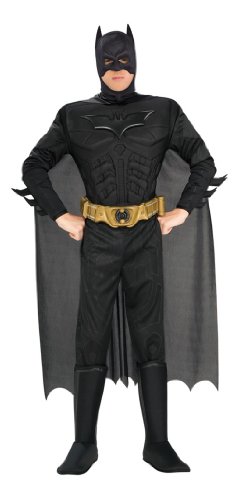 Dark Knight Rises Costume, Mens Batman Muscle Costume Style 2, Large, CHEST 42
