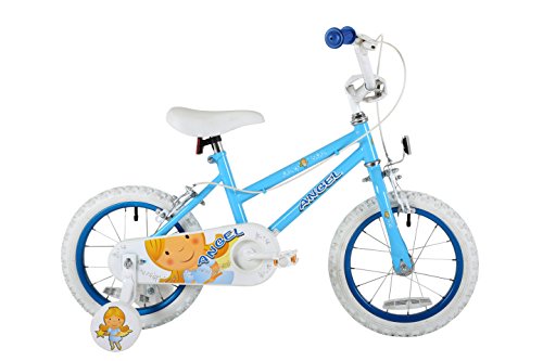 Sonic Angel Girls' Kids Bike Blue 1 speed mag style wheels fully enclosed chainguard and easy reach brakes