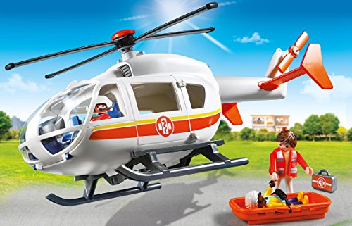 Playmobil 6686 City Life Emergency Medical Helicopter with Spinning Rotor Blades