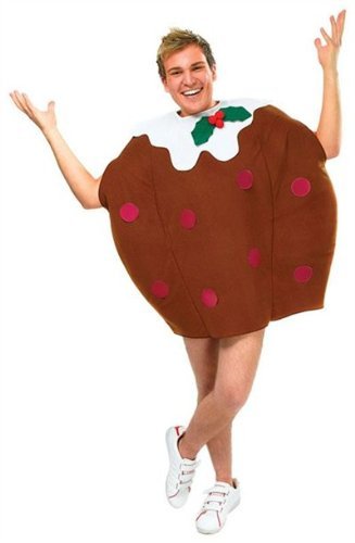 Bristol Novelty AC905 Christmas Pudding Costume, Brown, Chest Size 44