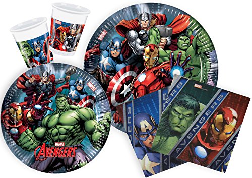 Ciao Y2509 Marvel Avengers Party Tableware for 24 People (112 Pieces