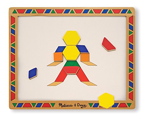 Melissa & Doug Deluxe Wooden Magnetic Pattern Blocks Set Melissa & Doug Deluxe Wooden Magnetic Pattern Blocks Set