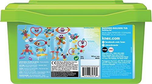 Kid K’NEX Budding Builders Building Set for Ages 3 and Up, Preschool Educational Toy, 100 Pieces