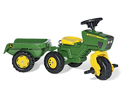 Rolly Toys 52769 Franz Cutter John Deere Pedal Tractor with Sound And Trailer