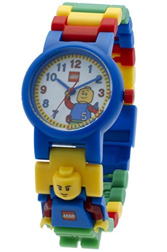 LEGO Classic Kids Minifigure Link Buildable Watch | blue/yellow | plastic | 28mm case diameter| analogue quartz | boy girl | official