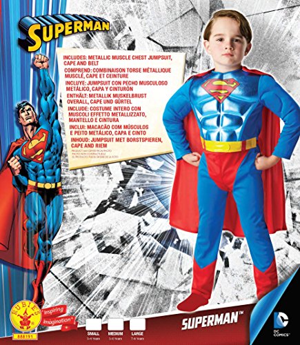 Rubie's Official DC Comics Batman Metallic Chest Superman, Children Costume