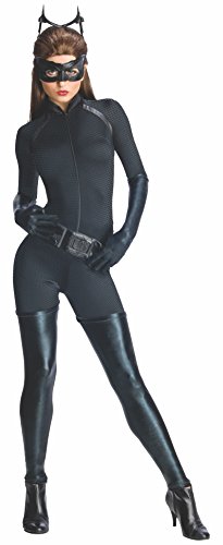 Rubie's Official Deluxe Catwoman Ladies Fancy Dress Dark Knight Batman Superhero Womens Costume(Medium)