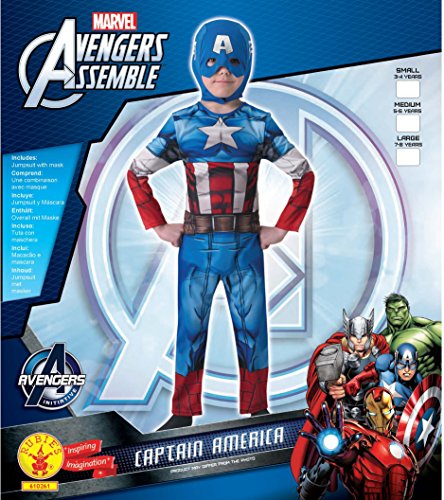 Rubie's Official Marvel Avengers Assemble Captain America Classic, Children Costume