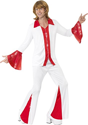 Smiffy's Adult Men's Super Trooper Costume, Shirt and Trousers, 70 Disco, Serious Fun, Size Smiffy's Adult Men's Super Trooper Costume, Shirt and Trousers, 70 Disco, Serious Fun, Size