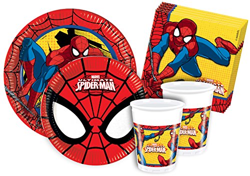 Ciao Y2493 Party Table Kit Spider Man for 24 People (112 Items