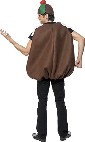 Smiffy's Men's Christmas Pudding Costume, Tabard & Hat, One Size, Colour