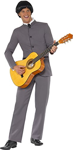 Smiffy's Adult men's Fab Four Iconic Costume, Jacket and trousers, 60's Groovy Baby, Serious Fun, Size L, 39353
