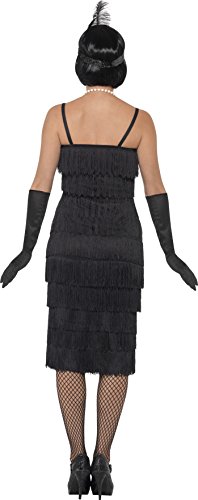 Smiffy's Adult Women's Flapper Costume, Long Dress, Headband and Gloves, 20's Razzle Dazzle, Serious Fun, Size M, 45502