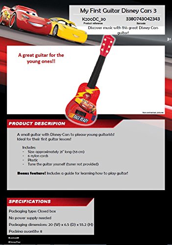 LEXIBOOK Disney Cars Mini Acoustic Guitar LEXIBOOK Disney Cars Mini Acoustic Guitar