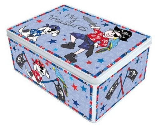 Peel & Sardine Large My Treasures Pirate Keepsake Tin Peel & Sardine Large My Treasures Pirate Keepsake Tin