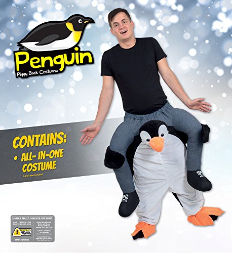 Bristol Novelty AF005 Penguin Piggy Back Costume, Black, 38/40
