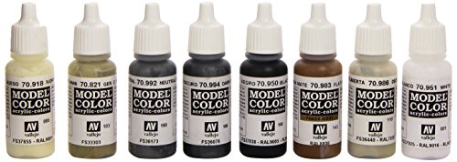 Vallejo Model Color Black and White Acrylic Paint Set