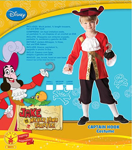 Rubie's Official Child's Disney Alice in Wonderland Captain Hook Costume