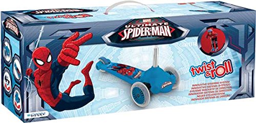 Mondo Spiderman Twist and Roll Scooter with Extra Grip