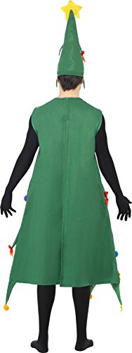 Smiffy's Adult's Christmas Tree Costume, Tunic & Hat, One Size, Colour