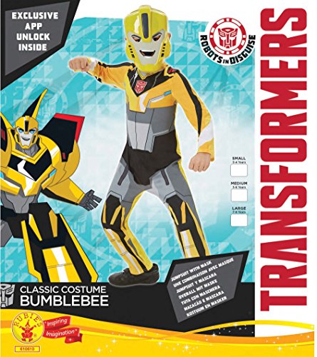 Rubie's Official Transformers Bumble Bee Boys Fancy Dress Superhero Kids Childs Movie Costume