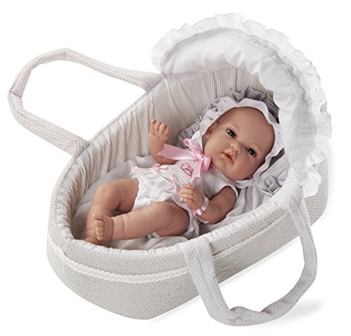 Arias 33 cm Elegance Natal Swarovski Elements Doll with Carrycot (Grey)